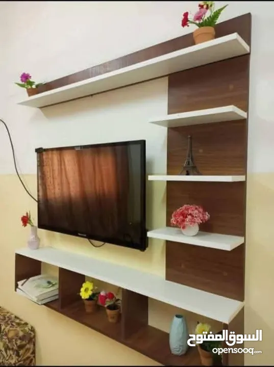 ديكور شاشة خشب لامنيت مميز الصورة طبق الاصل البيع بدون تركيب