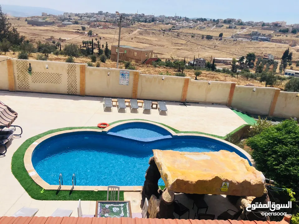 مزرعة وشالية ناي جرش  Naay Farm  مزرعة خمس نجوم مجهزة بالكامل # مواصفات المزرعة.   * مساحة 4 دونم