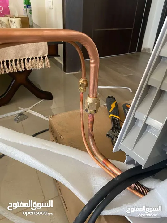 فك وتركيب المكيفات نقل المكيفات صيانه المكيفات تعبئة غاز تأسيس مواسير نحاس غسيل مكيفات