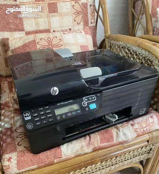 طابعة hp officejet 4500  تدعم التصویر اللوني وسکانر ممتازة مستعملة تدعم التصوير ونسخ الصور متوفرة