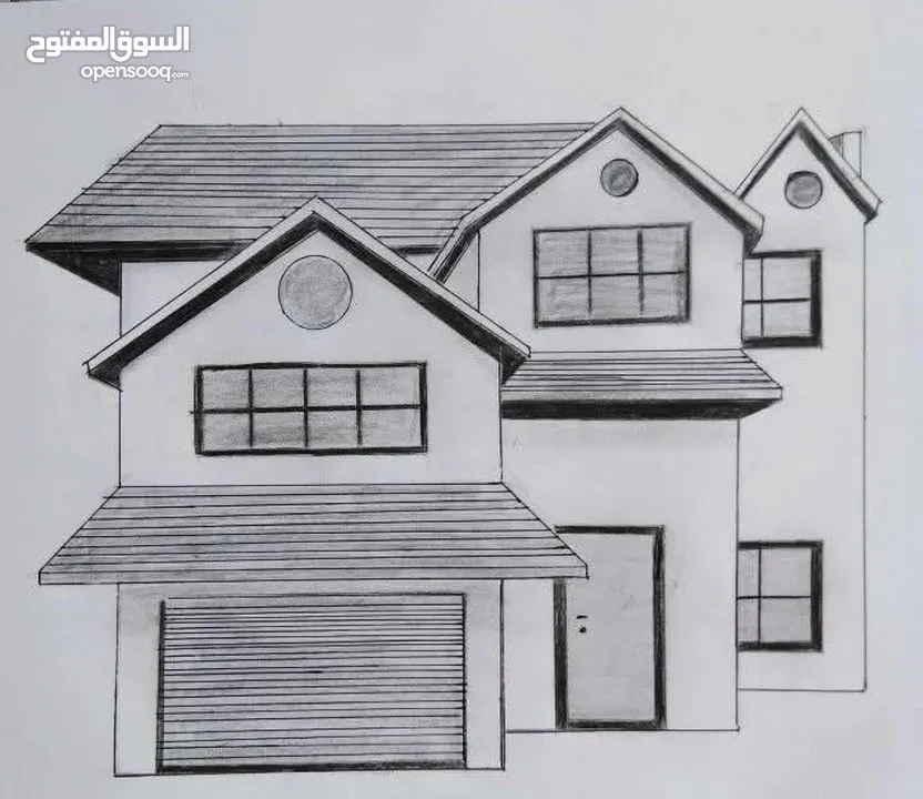 رسمات منازل ثلاثية الابعاد   مصممه بتقنيات حديثة وبسيطة البناء  لسنة 2025 للبيع