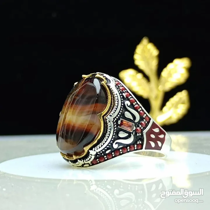خواتم فضه وعقيق يمني اصلي