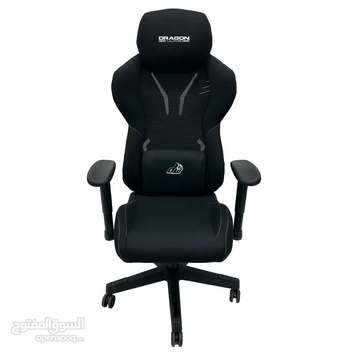 كرسي جيمنغ مريح لساعات اللعب الطويلة لون اسود  Dragon War Gaming Chair GC-027  السعر شامل التوصيل