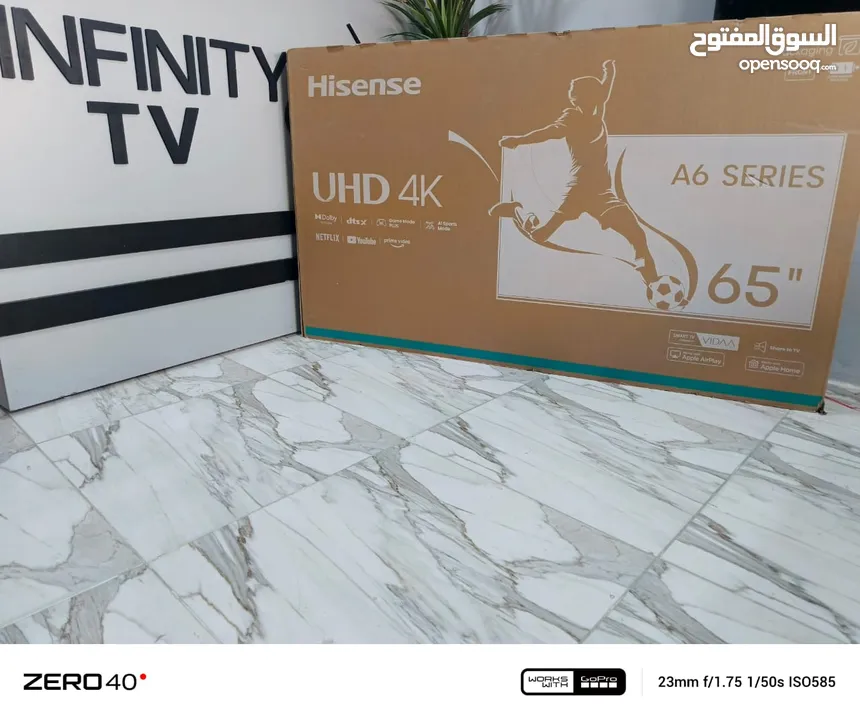 شاشه هايسنس 65 انش 4ksmart موديل 2025  بأقوى وأفضل عرض بالمملكه شامل توصيل مجانا