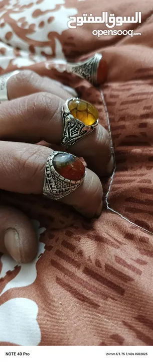 خواتم فضه مصريه مختوم 925 عدد 91 خاتم