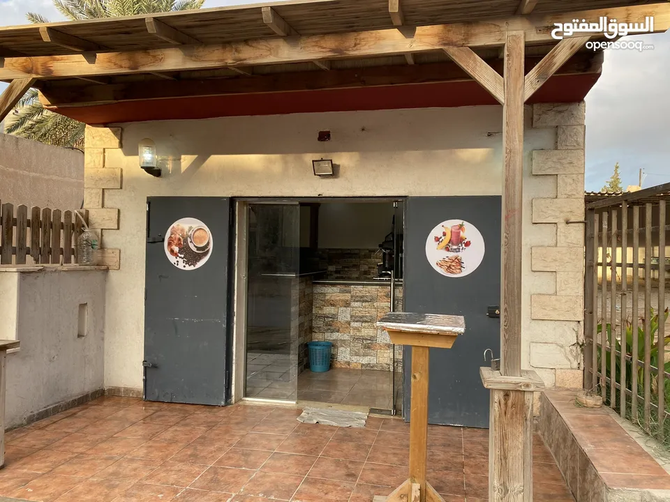 مقهي متكامل بالمعدات للايجار في النجيلة جنب شيل الضبيع