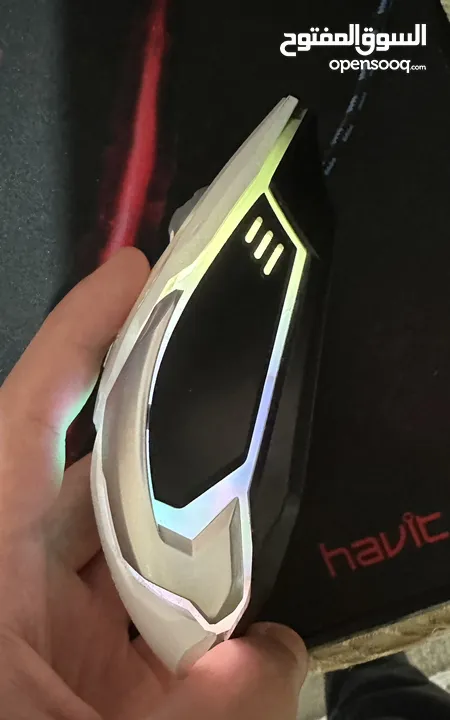 ماوس جيمنج ابيض  Gaming Mouse white RGB