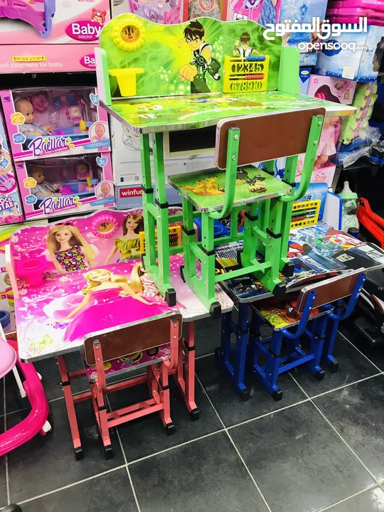 السعر 23 شامل التوصيل داخل عمان عرض خاص على مكتب الدراسة للاطفال مع مقعد فقط من island toys