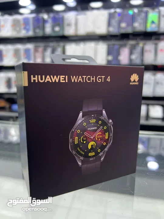 HUAWEI GT4 black (46mm) ساعة هواوي 4 باللون الاسود قياس 46 مم  العرض لفترة محدودة ( كمية محدودة )