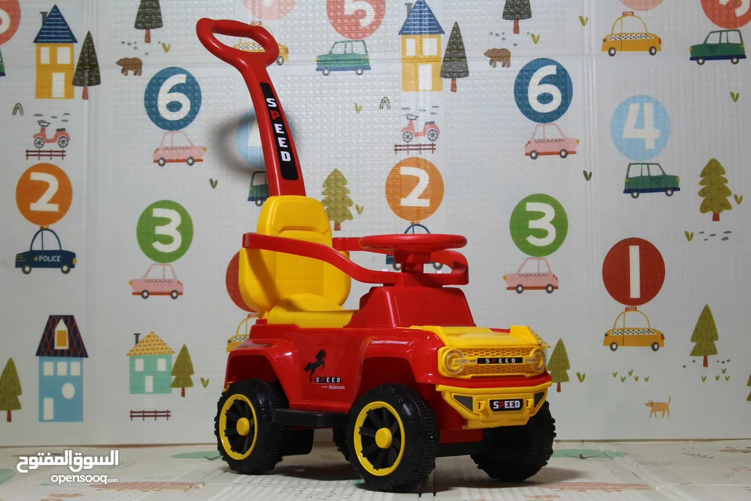 سيارة الأطفال SPEED من island toys مع جودة عالية وفخمة حجم كبير مناسبة من عمر 6شهر حتى 4 سنوات
