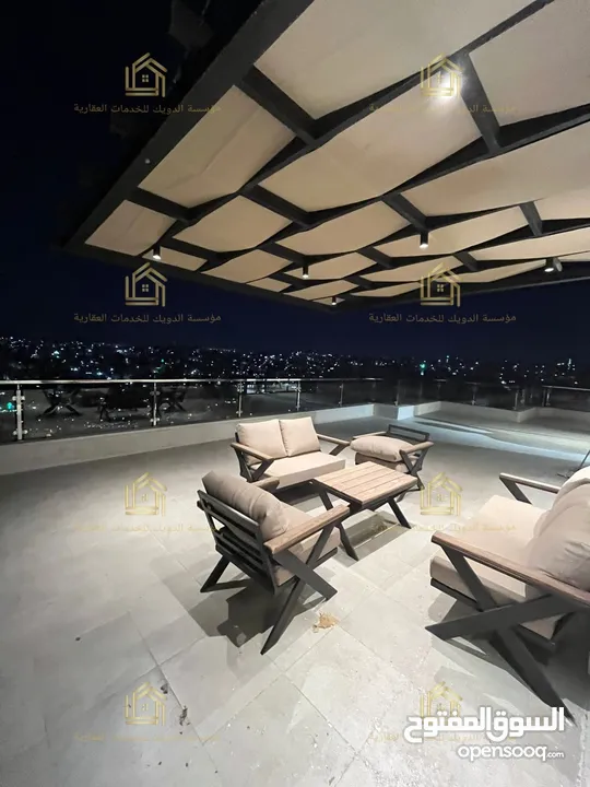 شقة مفروشة فاخرة ثالث مع روف جديد لم يسكن أرقى واجمل مناطق عبدون
