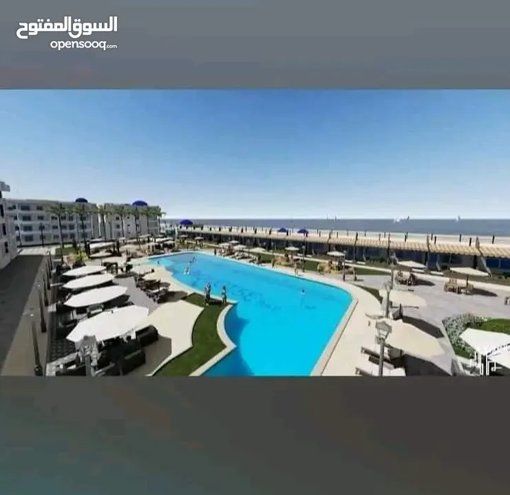 شاليه 90م عالبحر ف منتجع Oasis Marina Hurghada قبل الجونه