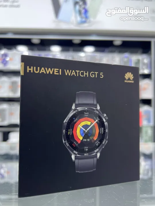 Huawei GT5 New (46mm) ساعة هواوي جيتي 5 الجديدة  2024 متوفر اللون الاسود المميز للغاية