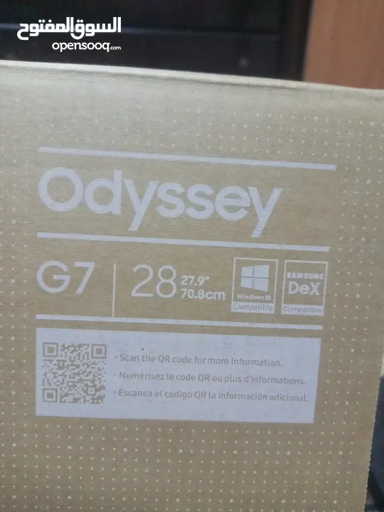 شاشة احترافية  سمارت  معها ريموت تحكم اوامر صوتية   Samsung 28′′ Odyssey 4K UHD IPS 144Hz 1ms with G