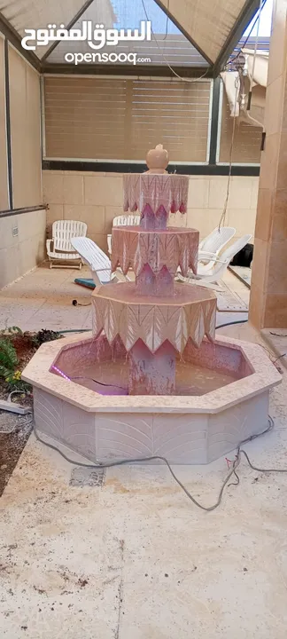 نوافير وشلالات وباربيكو وجميع انواع ديكورات الحجر الطبيعي  العنوان الزرقاء الجديده