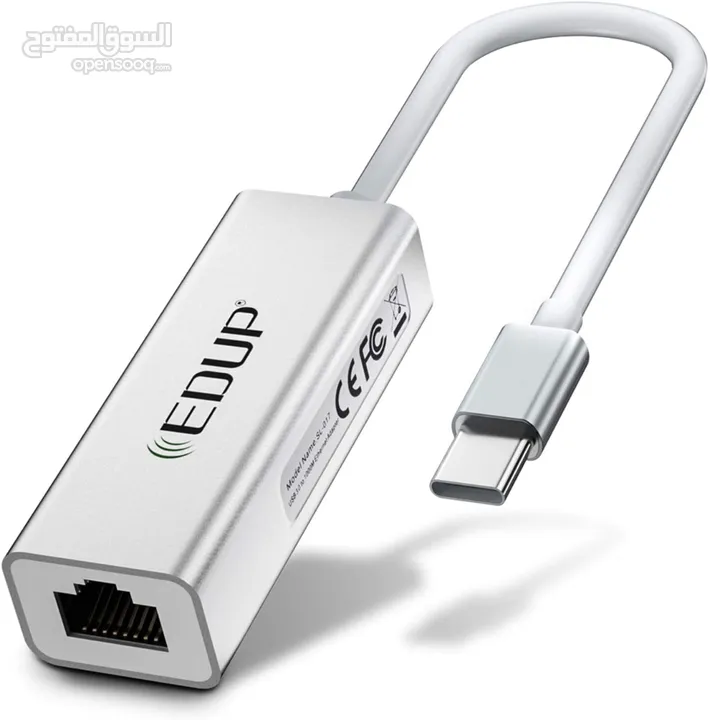 USB C to Ethernet Adapter RJ45 to Type C Gigabit Network LAN Converter 10/100/1000Mbps  تحويلة