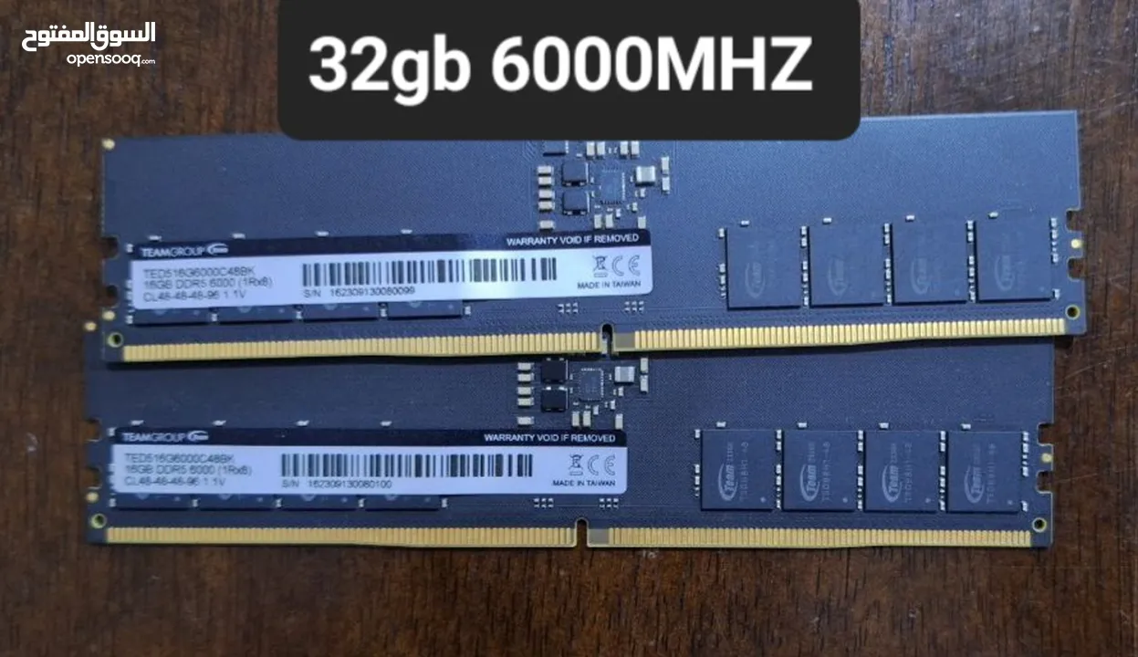 رامات ddr5 بحجم 32gb و 16gb