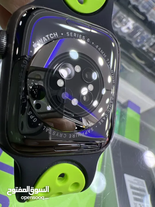 Used Apple Watch Series 6 (44mm) ساعة ايفون الاصدار السادس قياس 44 مستعملة بجالة جيدة جدا كفالة محل