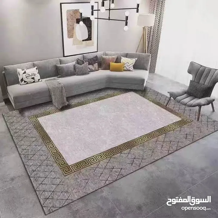 سجاد 3D مودرن مانع للانزلاق حجم كبير