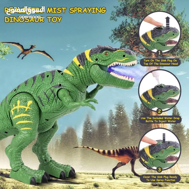 PESUMA – Robot dinosaure T rex, jouets pour enfants ,marche avec lumière LED, Projection rugissante