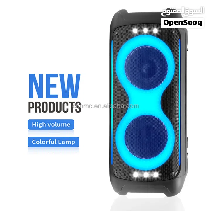 WGY-2366 Twin 6.5 "80W Portable JbI Trolley Speaker Party Wireless Subwoofer BlueTooth Speaker 2 Mic