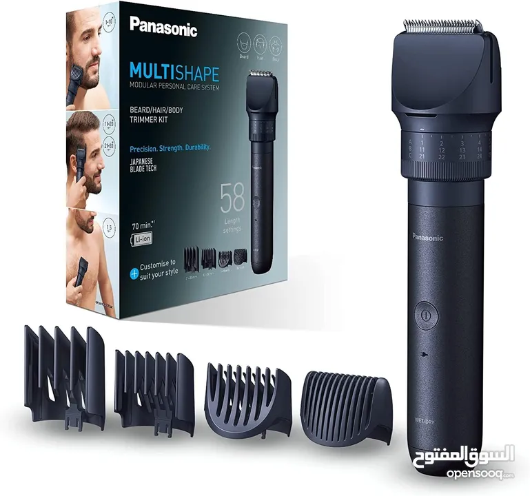 ماكنة حلاقه من باناسونيك للرأس واللحيه والجسم وبطاريه ليثيوم Panasonic, MULTISHAPE