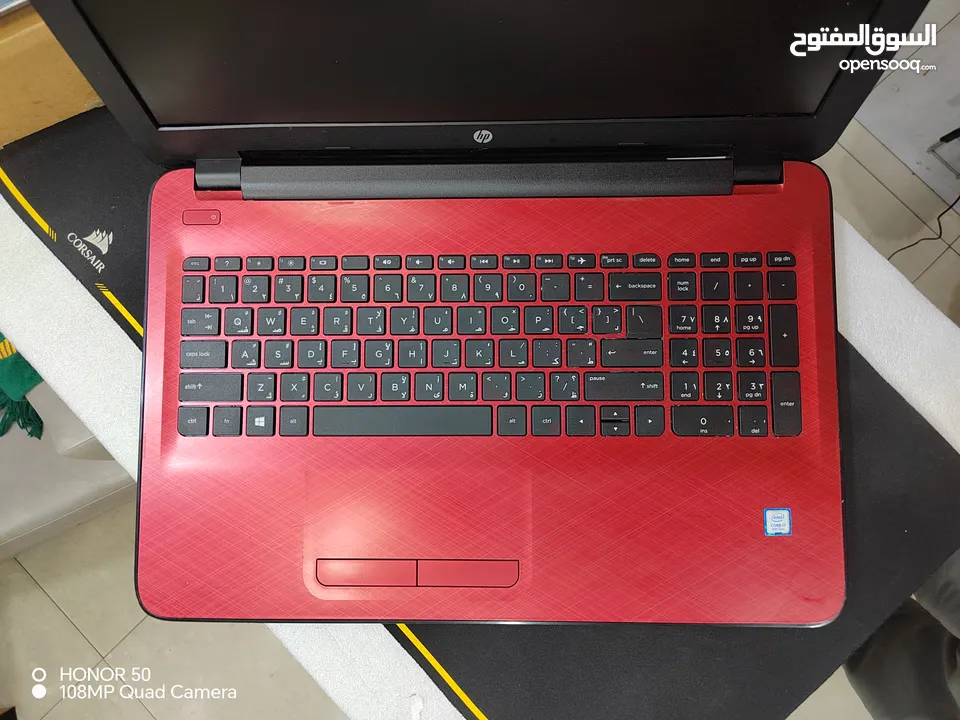 Hp 15 laptop core i7 6 generation Ram 12 ddr4 Hard 512 ssd Ultra slam الجيل السادس بحالة الزيرو