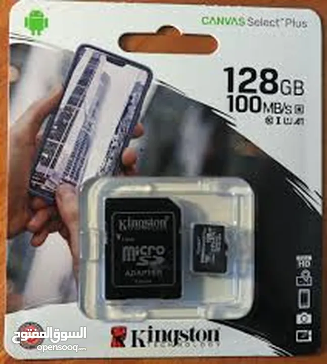 KINGSTON SDCARD MICRO 128 GB ميموري كارد كنجستون 128 جيجا