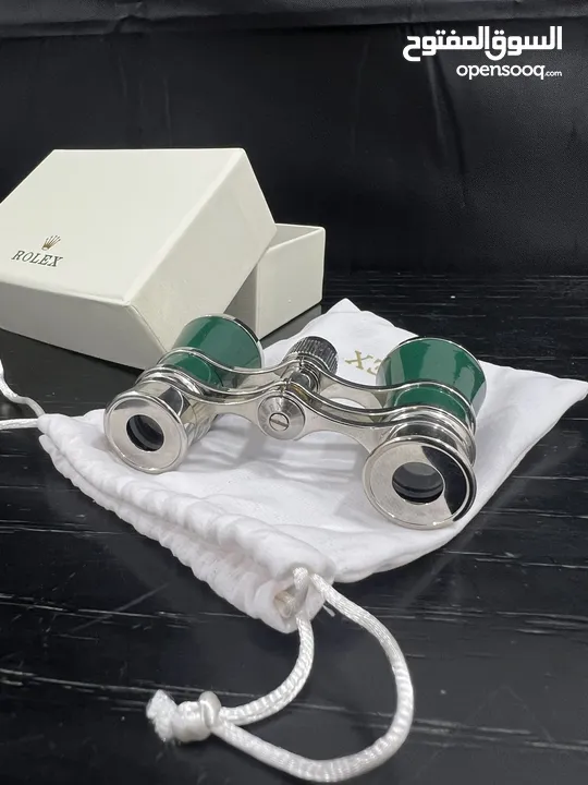 Rolex Green Opera Glasses Binoculars with Box & Pouch – Rare Collectible Accessory