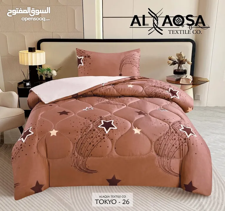 كمفورتر نفخ مفرد   3 قطع  شرشف وملف ووجه مخدة   مقاس الشرشف 160_220 مقاس الملف 90_200_30 نوم وراحة
