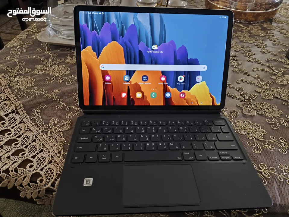 Samsung tab s7 128gb مع القلم والكيبورد