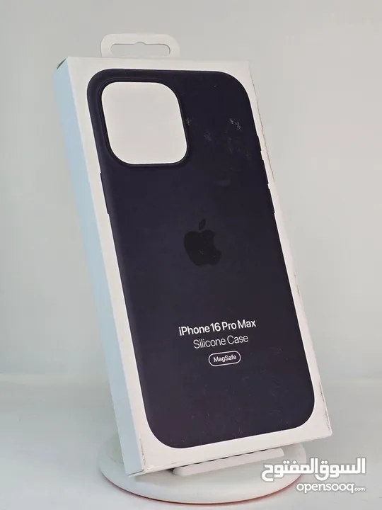 كفر آيفون 16 برو ماكس الأصلي آبل لون اسود Apple Original IPhone 16 Pro Max Silicone Case Black