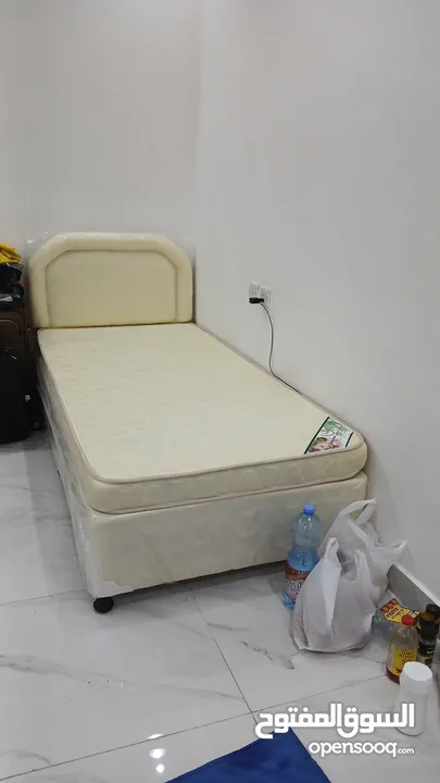 Two beds with mattresses سرير وفراش