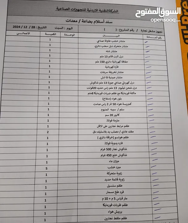 عدة منحرة كاملة من الالف للياء