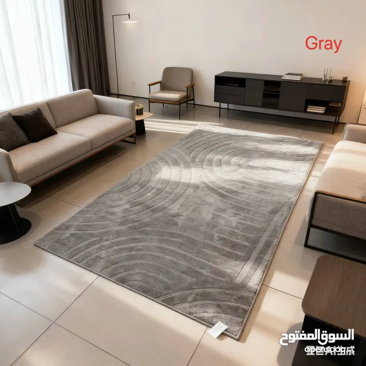 سجاد شتوي حفر فرو الأرنب ثقيل غير قابل للانزلاق  فخامة ناعمة بتكمّل شتاءك