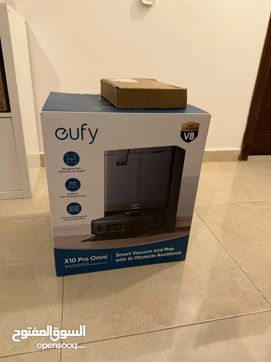 مكنسة روبوت   ANKER EUFY X10 PRO    OMNI مستعمله بحالة الجديد ومكفوله