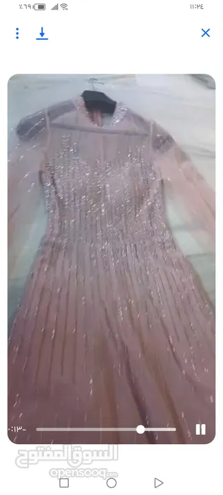 فستان سهره لون سومو للبيع مقاس ميديوم سمول