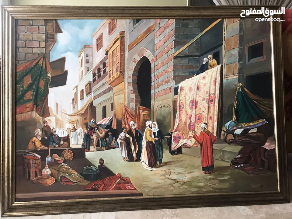 لوحه رسم يدوي لفنان عراقي 140× 100سم