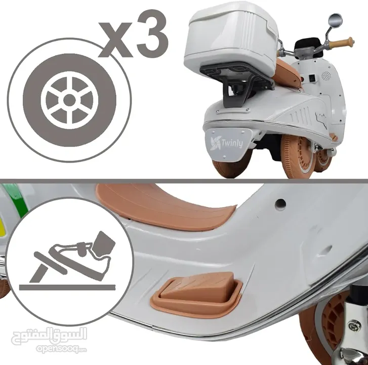 moto électrique pour enfants 12V Vespa 1à5 ans