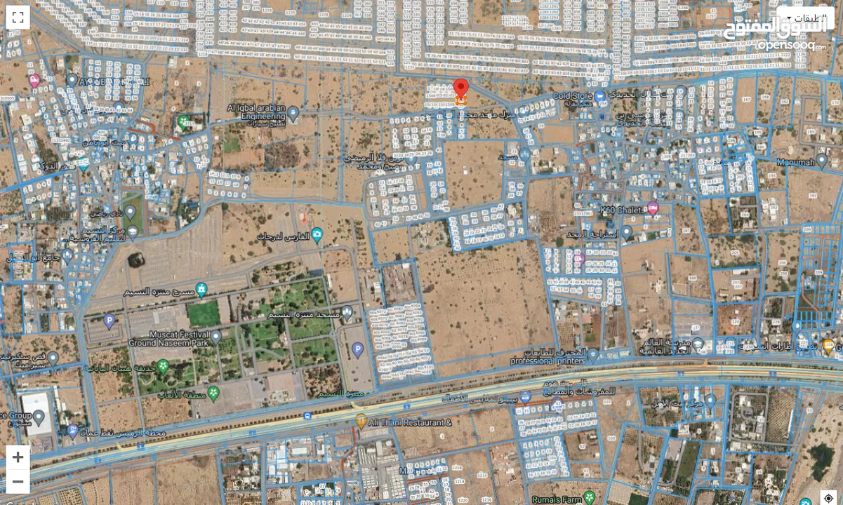 ارض سكنية للبيع في ولاية بركاء - الشخاخيط شمال مساحة الأرض: 600 متر سعر الارض: 24 الف
