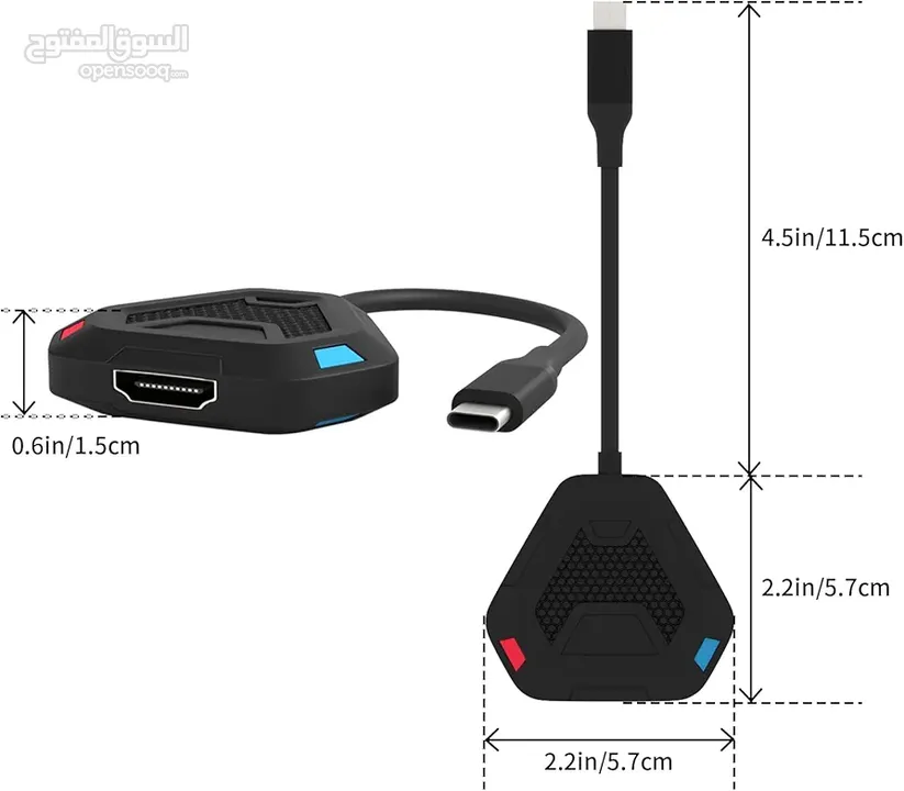 تحويلة ثلاثية لأجهزة النينتيندو سويتش، HDMI, USB-C, USB-A Switch Dock for Nintendo Switch, Portable