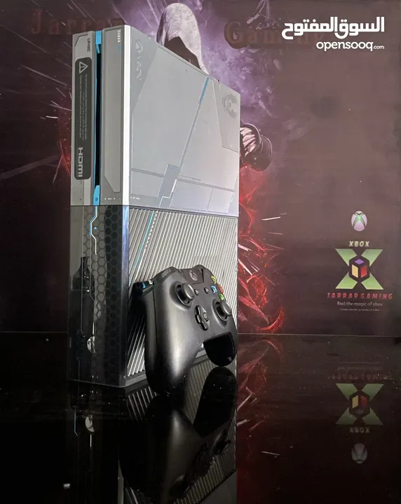 Xbox one 1000 giga Halo edition  بحالة الوكاله