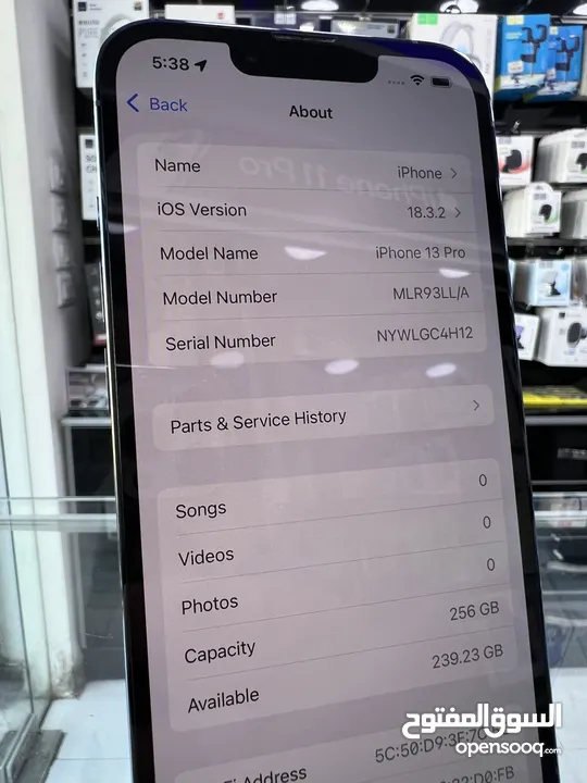 Used iPhone 13 Pro (256 GB) ايفون 13 برو  256 جيجابايت مستعمل بحالة ممتازة  غير مفتوح او مصلح نهائي