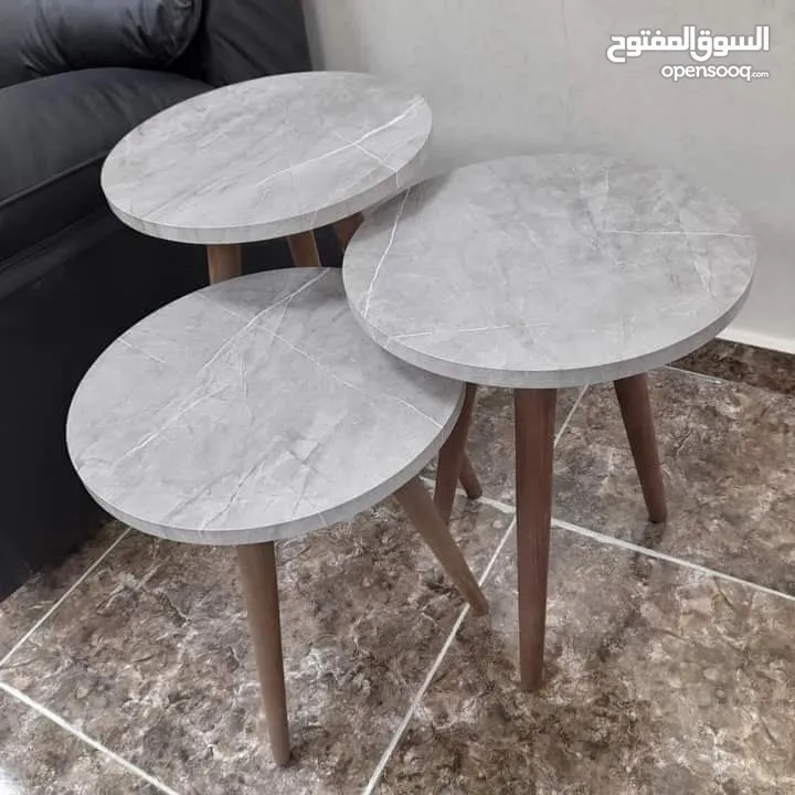 طاولات سرفيس 3 قطع ب 15 دينار  الاطقم pvc حراري  مقاوم للمي والرطوبه الخدوش ومكفولين  سارع بالطلب  .