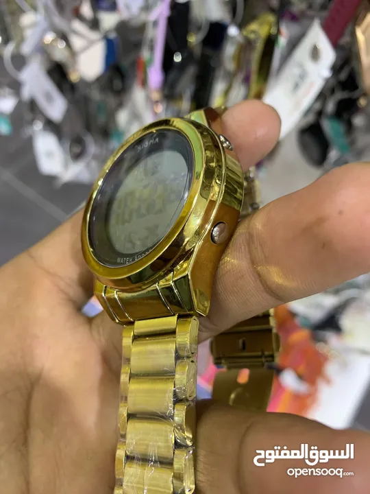 Men golden digital  watch