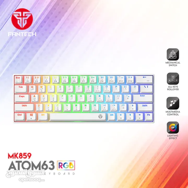 كيبورد ميكانيكي فانتيك Fantech Atom63 MK859 Mechanical Gaming Keyboard Arabic/English