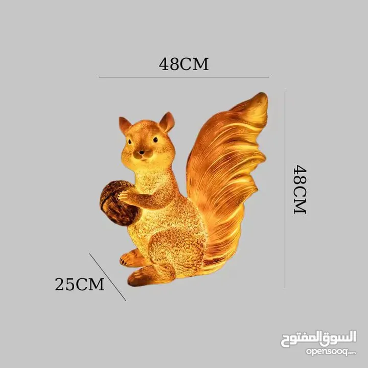 زيّن حديقتك بسحر الطبيعة تمثال سنجاب بالحجم الكبير التمثال في وضعيتين مصنوع من راتنج البوليريسين