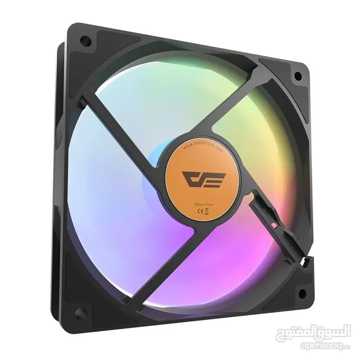 مروحة تبريد دارك فلاش جيمنج اصليه لكيسات الكومبيوتر ار جي بي DARKFLASH 120mm RGB GAMING CASE FAN