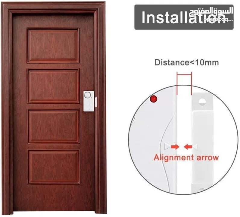 جهاز الحماية  مستشعر عند فتح الباب او جرس