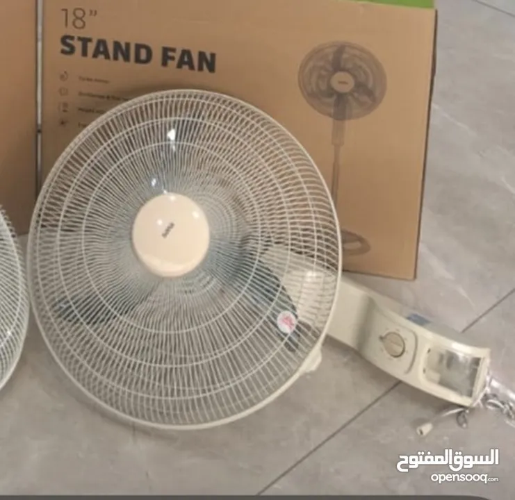 مراوح سونا 18 انش ستاند وجنب باسعار حرق